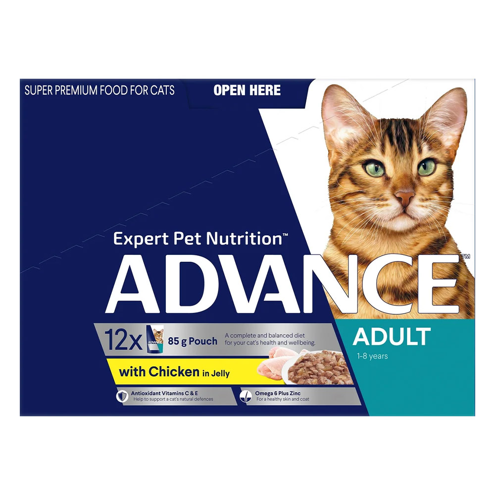 Advance Adult with Chicken in Jelly Wet Cat Food 85gm