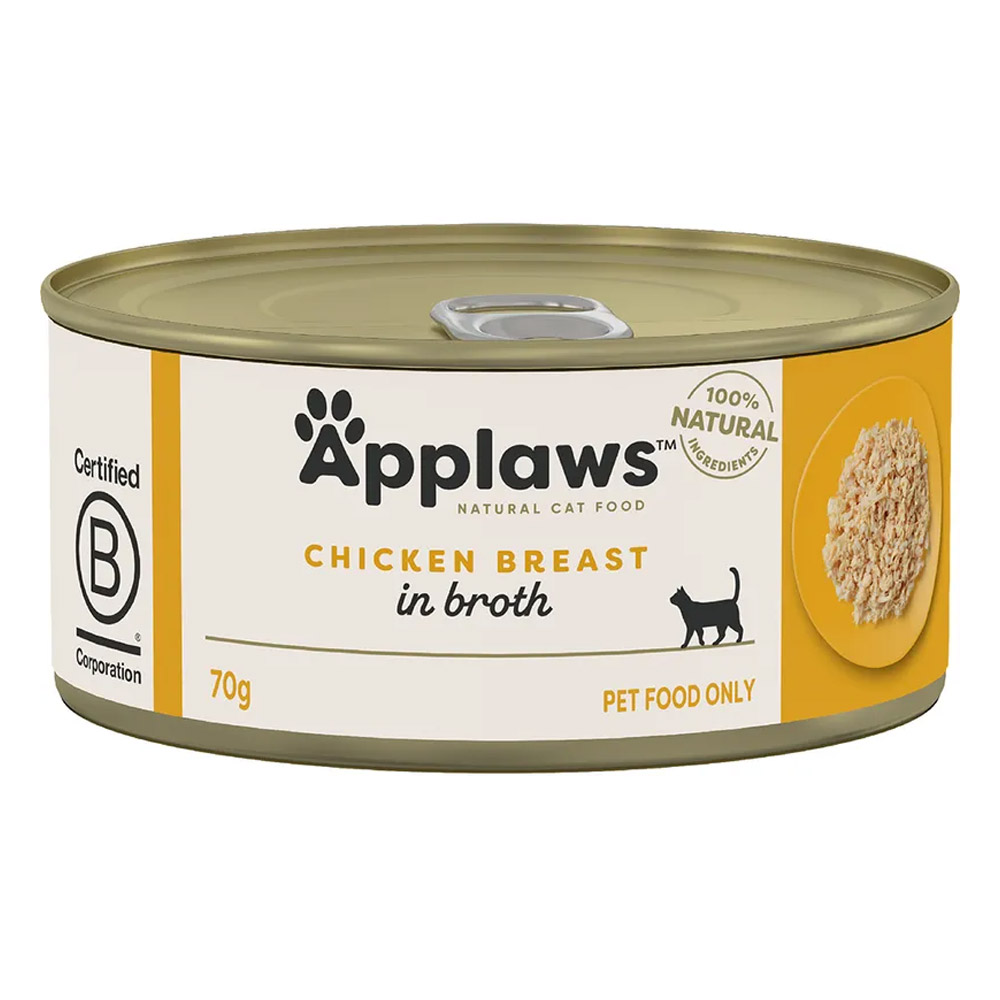 Applaws Natural Chicken Breast in Broth Wet Cat Food 70gm