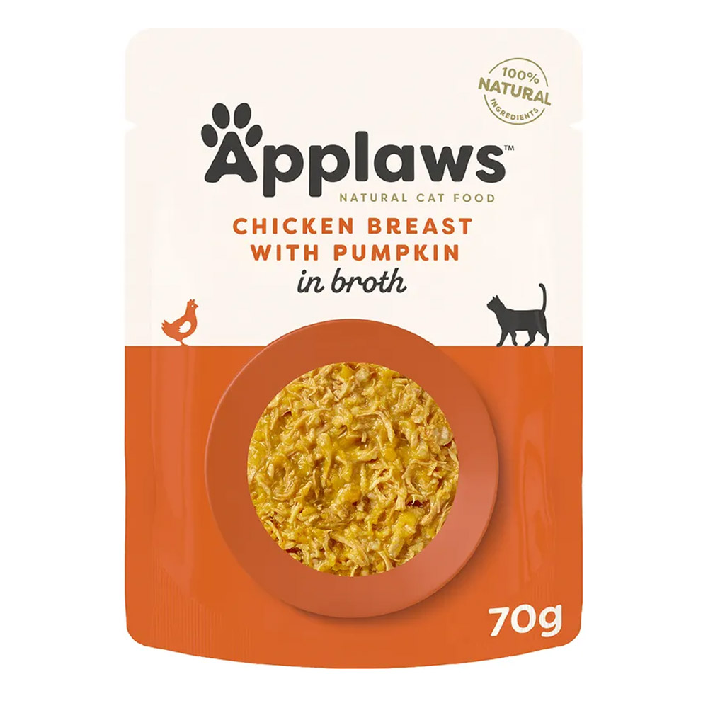 Applaws Natural Chicken Breast with Pumpkin in Broth Wet Cat Food 70gm
