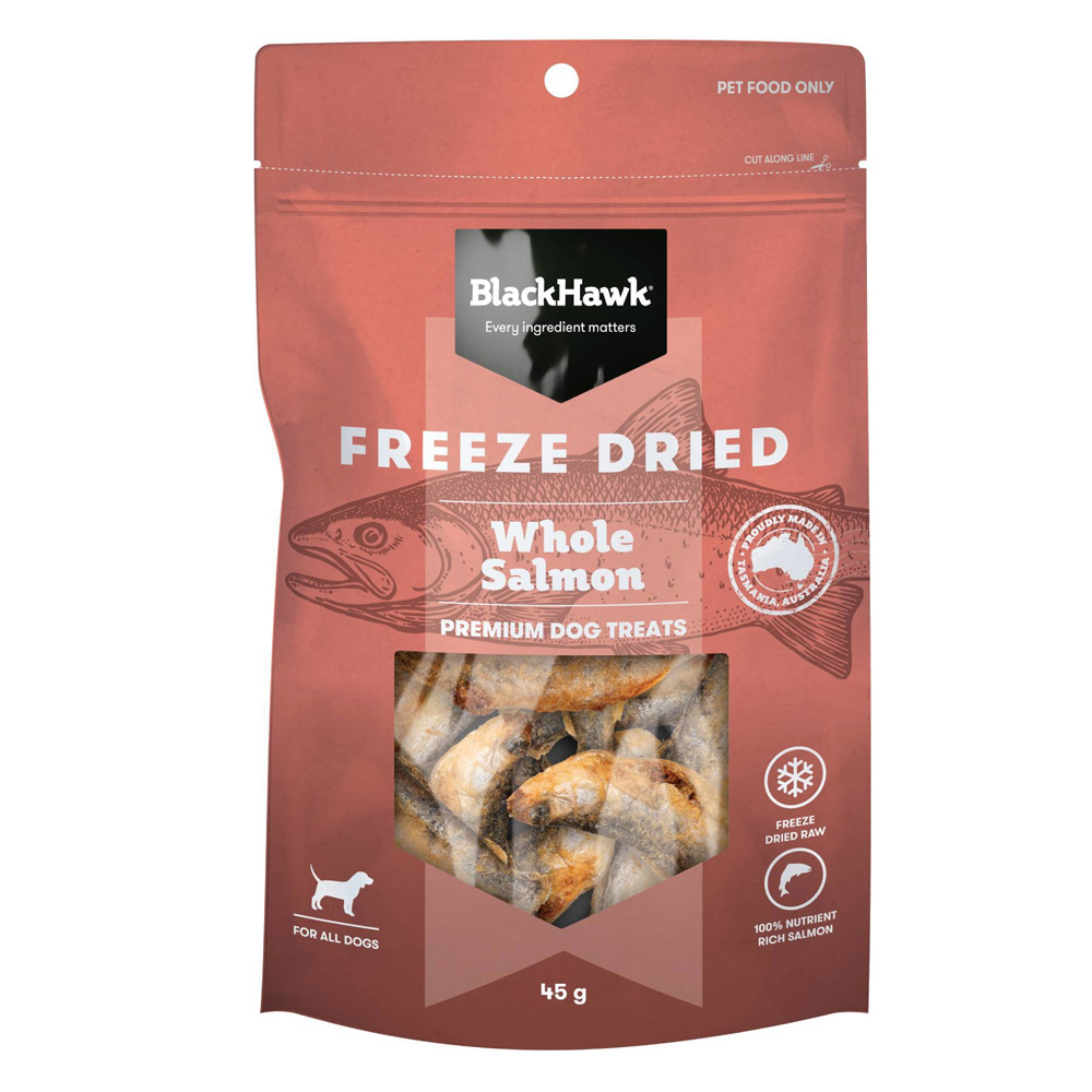 Black Hawk Freeze Dried Whole Salmon Dog Treats