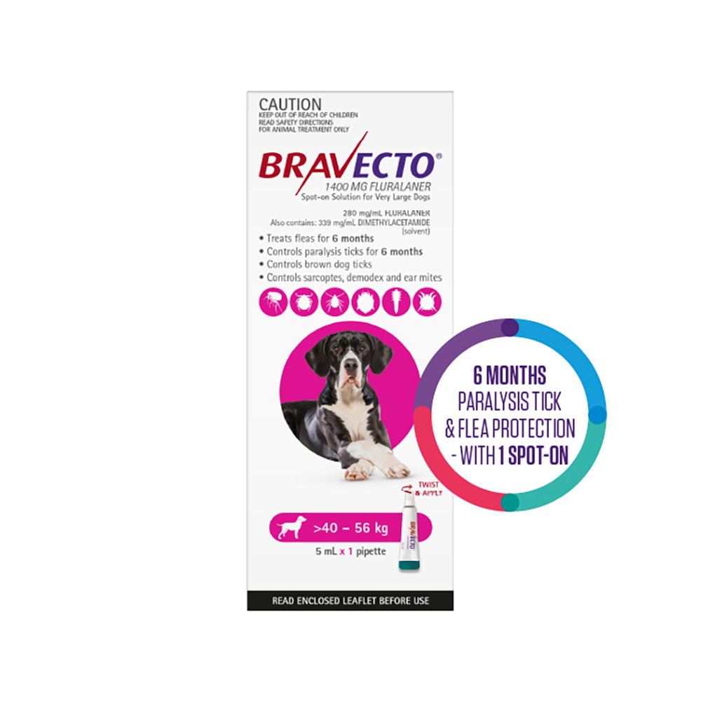 Bravecto Spot On for X-Large Dogs (40 - 56 kg) Pink