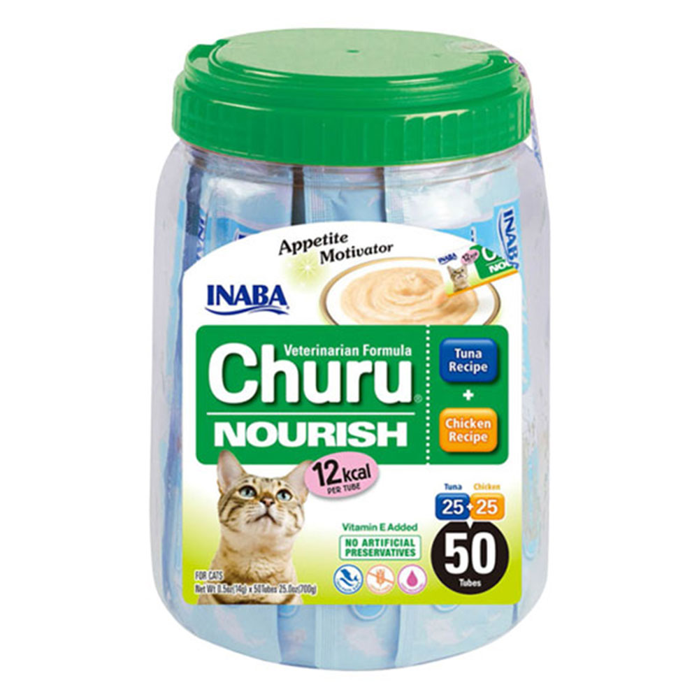 Inaba Churu Nourish Tuna Recipe + Chicken Recipe Cat Treats