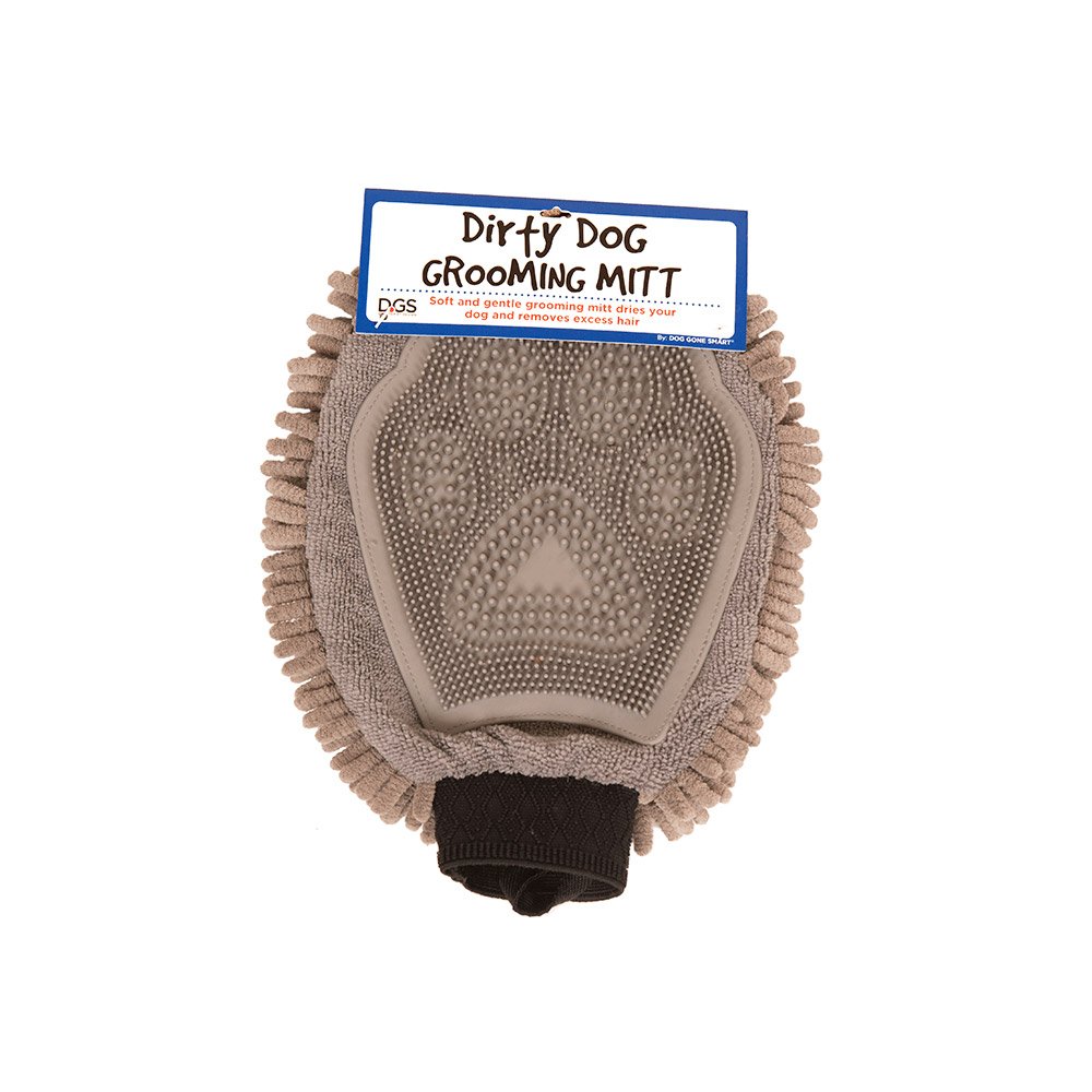 DGS Dirty Dog Grooming Mitt Grey