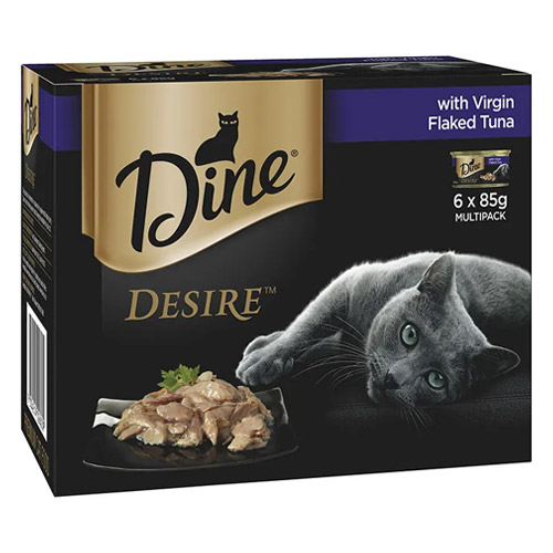 Dine Desire Adult Cat Wet Canned Food (Virgin Flaked Tuna) 85g x 24