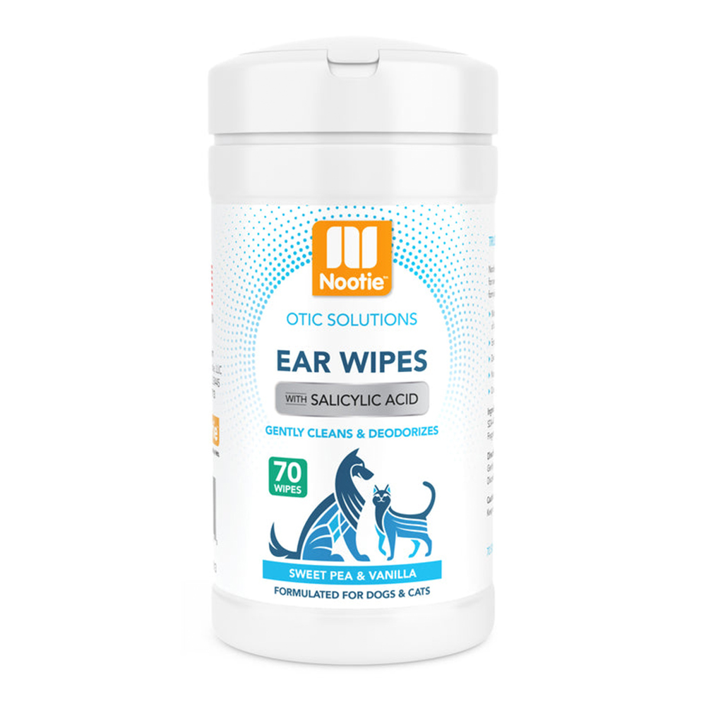 Nootie Otic Solutions Ear Wipes with Salicylic Acid for Dogs & Cats Sweet Pea & Vanilla