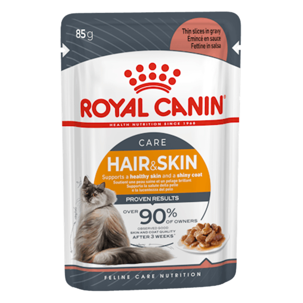 Royal Canin Hair & Skin Loaf Adult Wet Cat Food Pouches 85 Gms