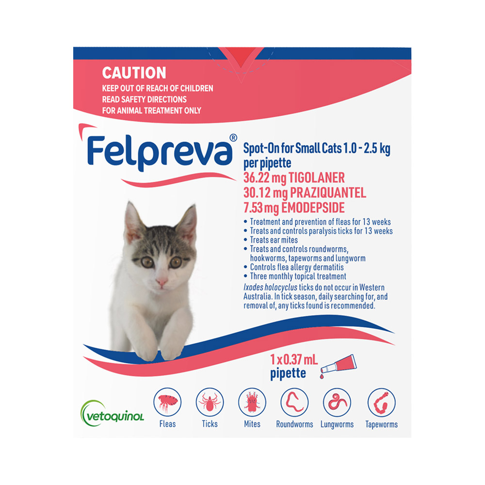 Felpreva Spot-On for Small Cats 1 to 2.5kg