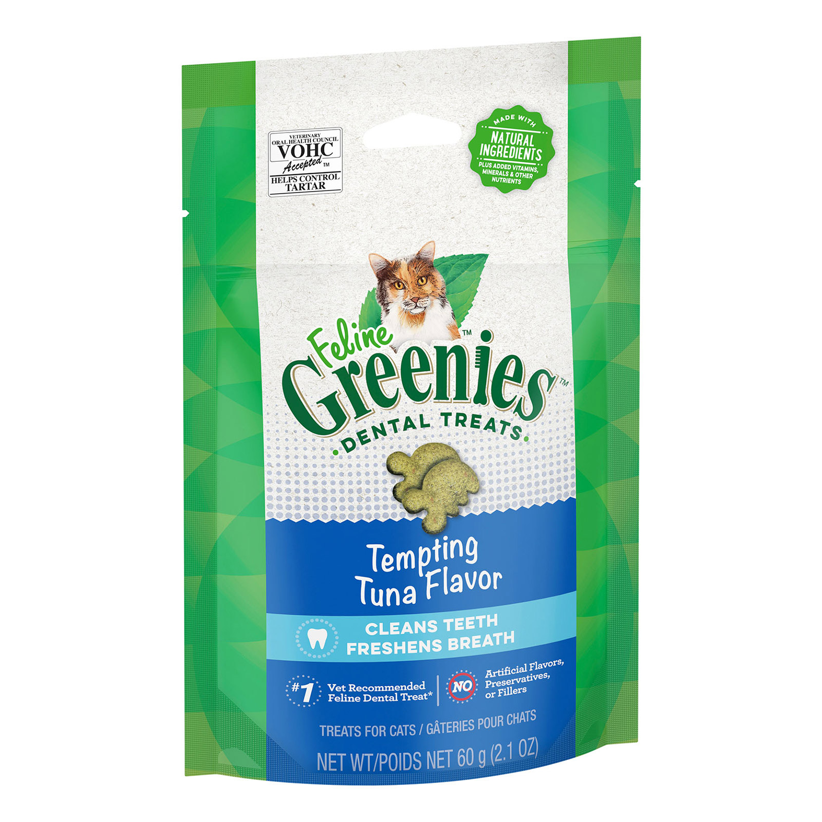 Greenies Feline Tuna Flavour Dental Treats For Cats 60 gm