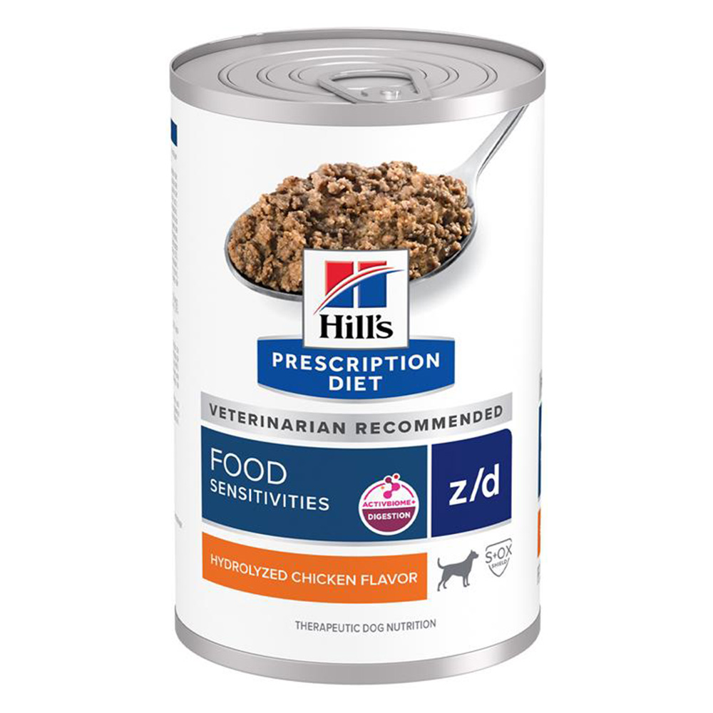 Hill's Prescription Diet z/d Food Sensitivities Hydrolyzed Chicken Flavor Wet Canned Dog Food 370gm