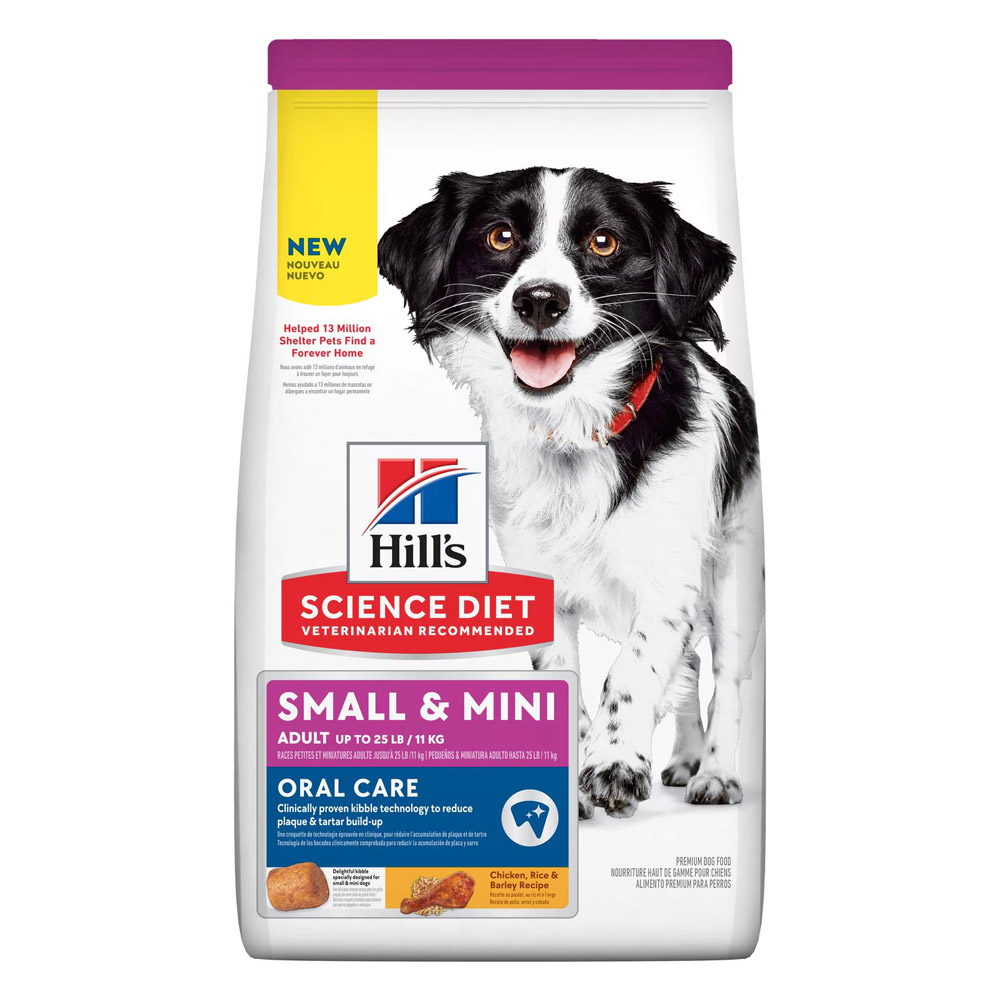 Hill's Science Diet Small & Mini Adult Oral Care Chicken, Rice & Barley Recipe Dry Dog Food