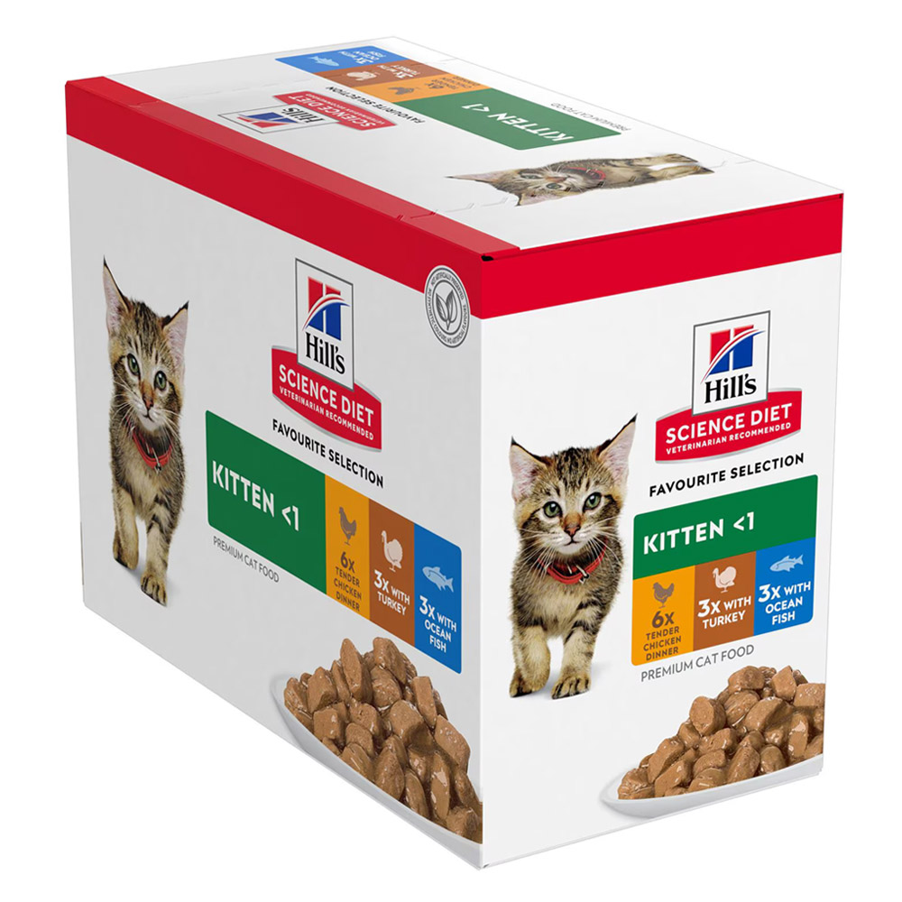 Hill's Science Diet Kitten Up to 1 Year Variety Pack Wet Cat Food 85gm
