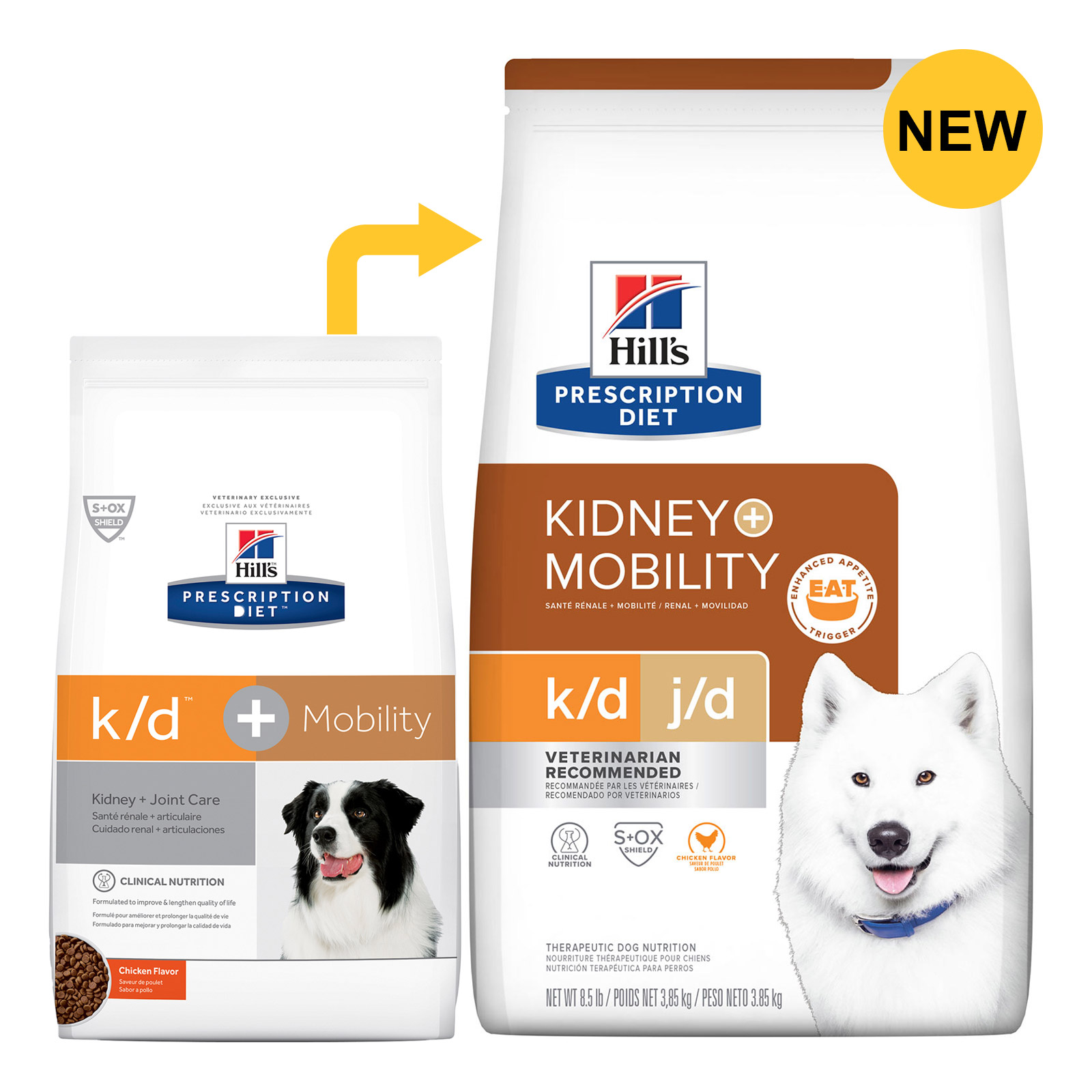 Hill's Prescription Diet k/d Kidney + j/d Mobility Care Chicken Flavour Dry Dog Food