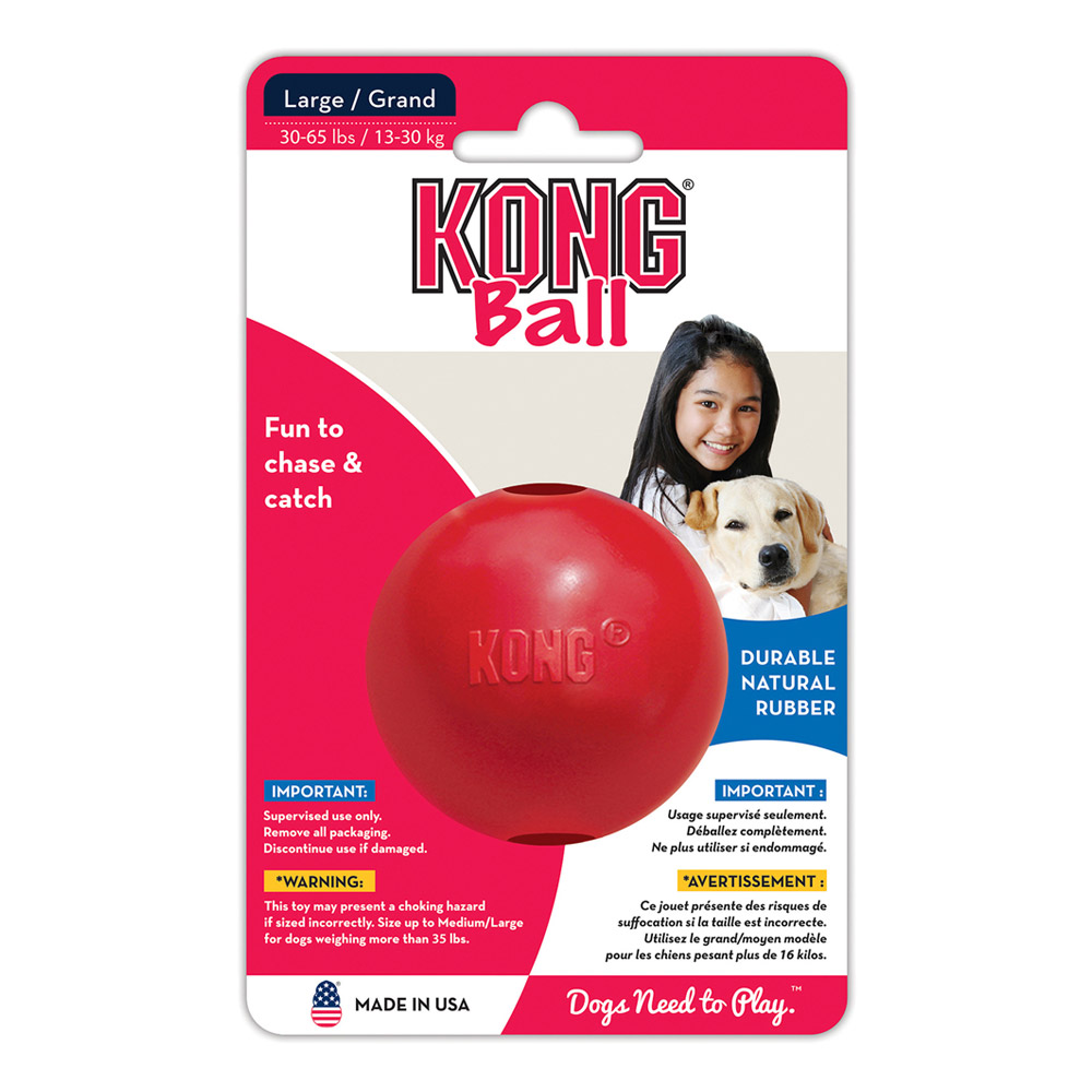 KONG Ball Rubber Toy for Dogs Classic Red
