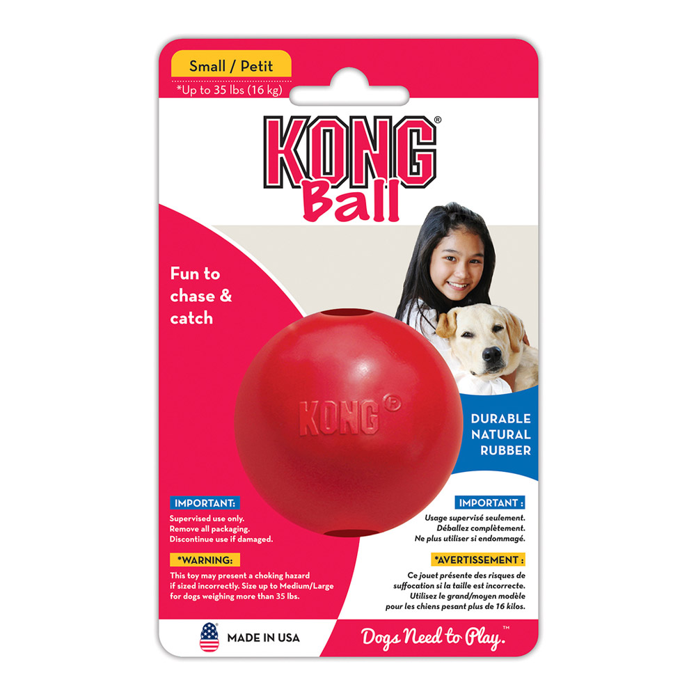 KONG Ball Rubber Toy for Dogs Classic Red