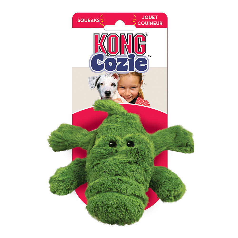 KONG Cozie Plush Squeaker Toy for Dogs Ali Alligator