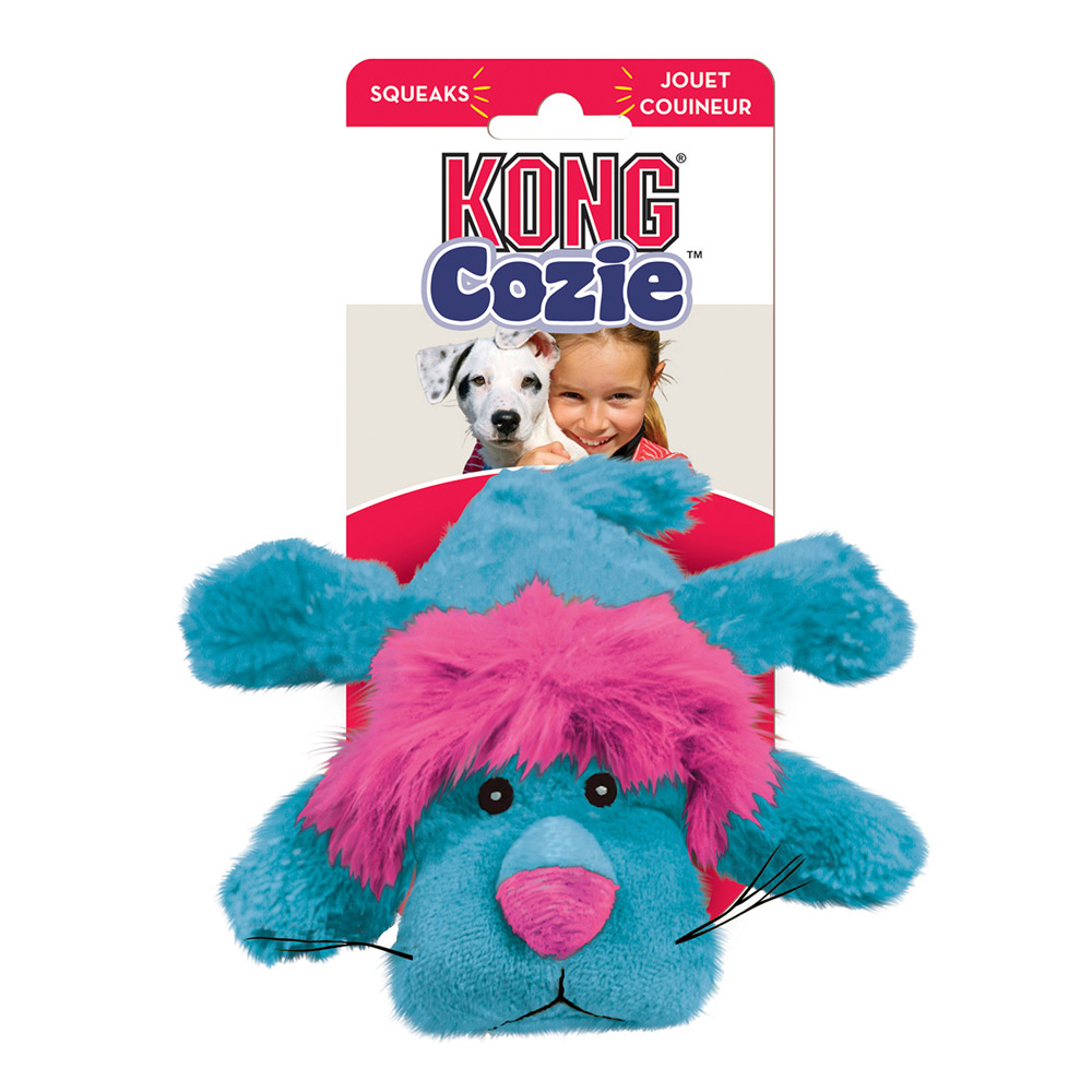 KONG Cozie Plush Squeaker Toy for Dogs King Lion