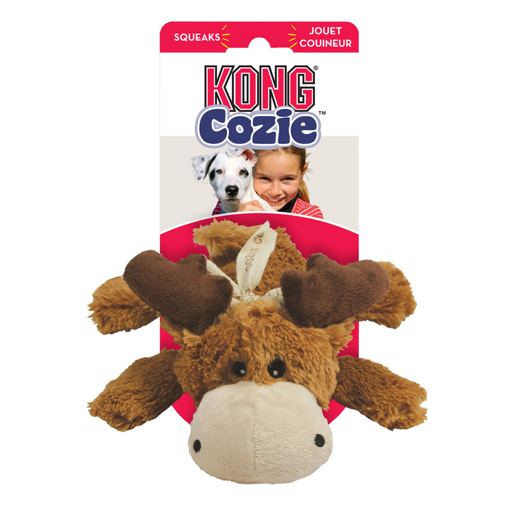 KONG Cozie Plush Squeaker Toy for Dogs Marvin Moose