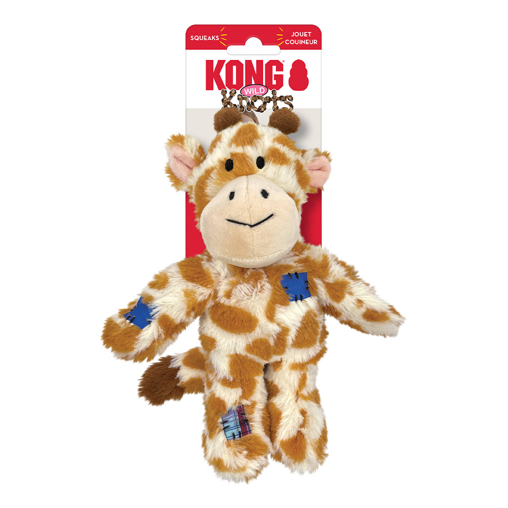 KONG Knots Wild Snuggle Plush Toy for Dogs Giraffe