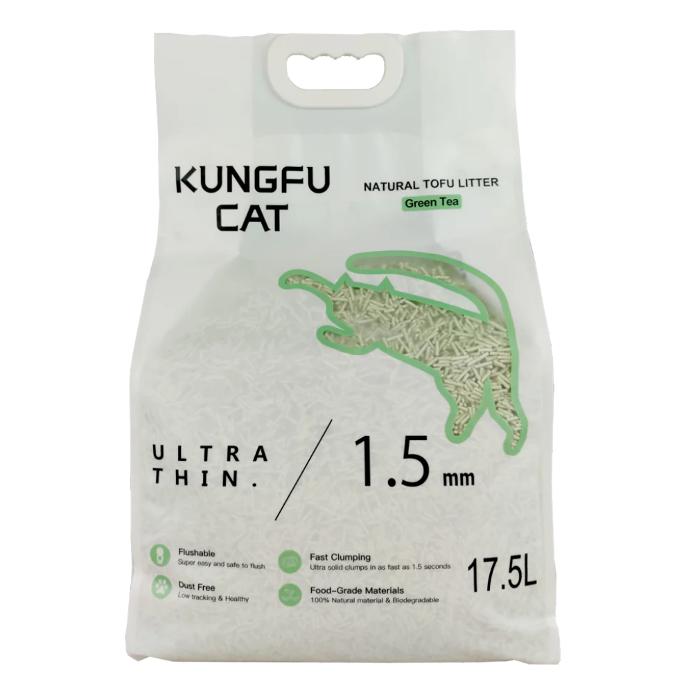 Kungfu Cat Ultra Thin Natural Tofu Litter Green Tea