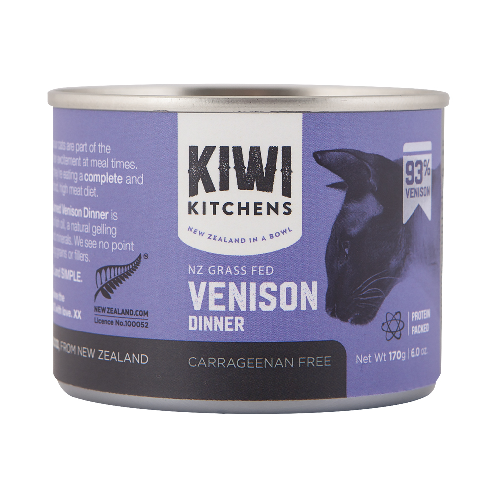 Kiwi Kitchens Canned Cat Food Venison Dinner 170 Gms