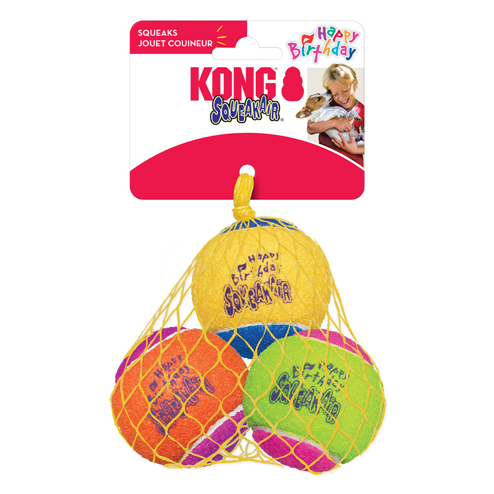 KONG SqueakAir Birthday Squeaker Toy for Dogs Balls