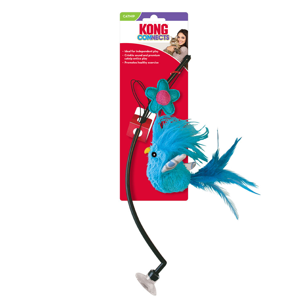 KONG Connects with Catnip Toy for Cats Window Teaser