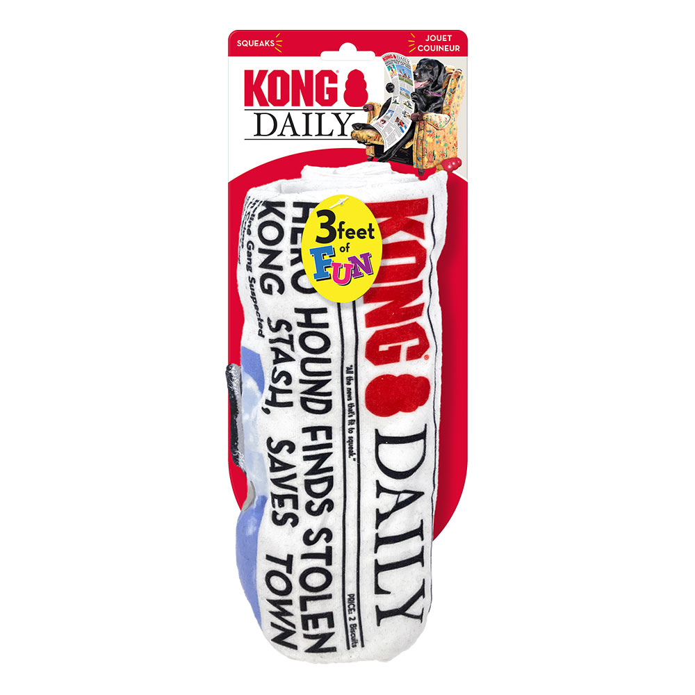 KONG Daily Squeaker Toy for Dogs Newspaper