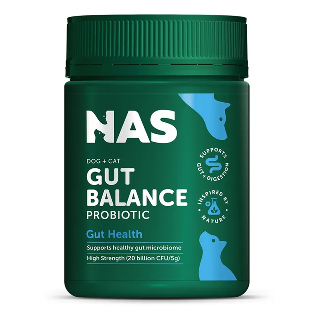 Natural Animal Solutions (NAS) Gut Balance Probiotic Supplement for Dogs and Cats
