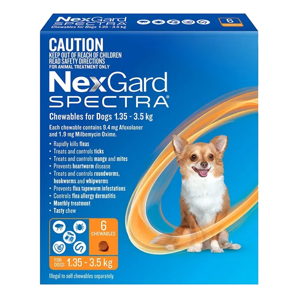 Nexgard Spectra Very Small Dogs (2 - 3.5kg) Orange