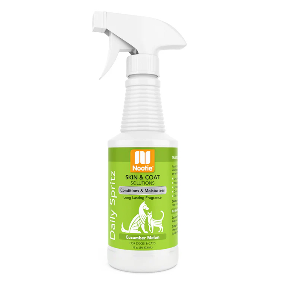 Nootie Skin & Coat Solutions Conditions & Moisturizes Daily Spritz for Dogs & Cats Cucumber Melon
