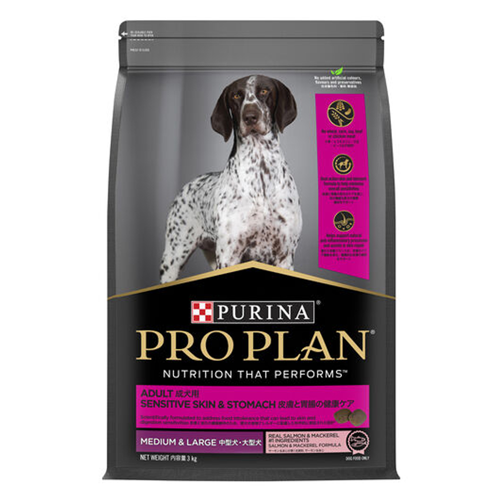 PRO PLAN Adult Sensitive Skin & Stomach for Medium & Large Breed Dry Dog Food