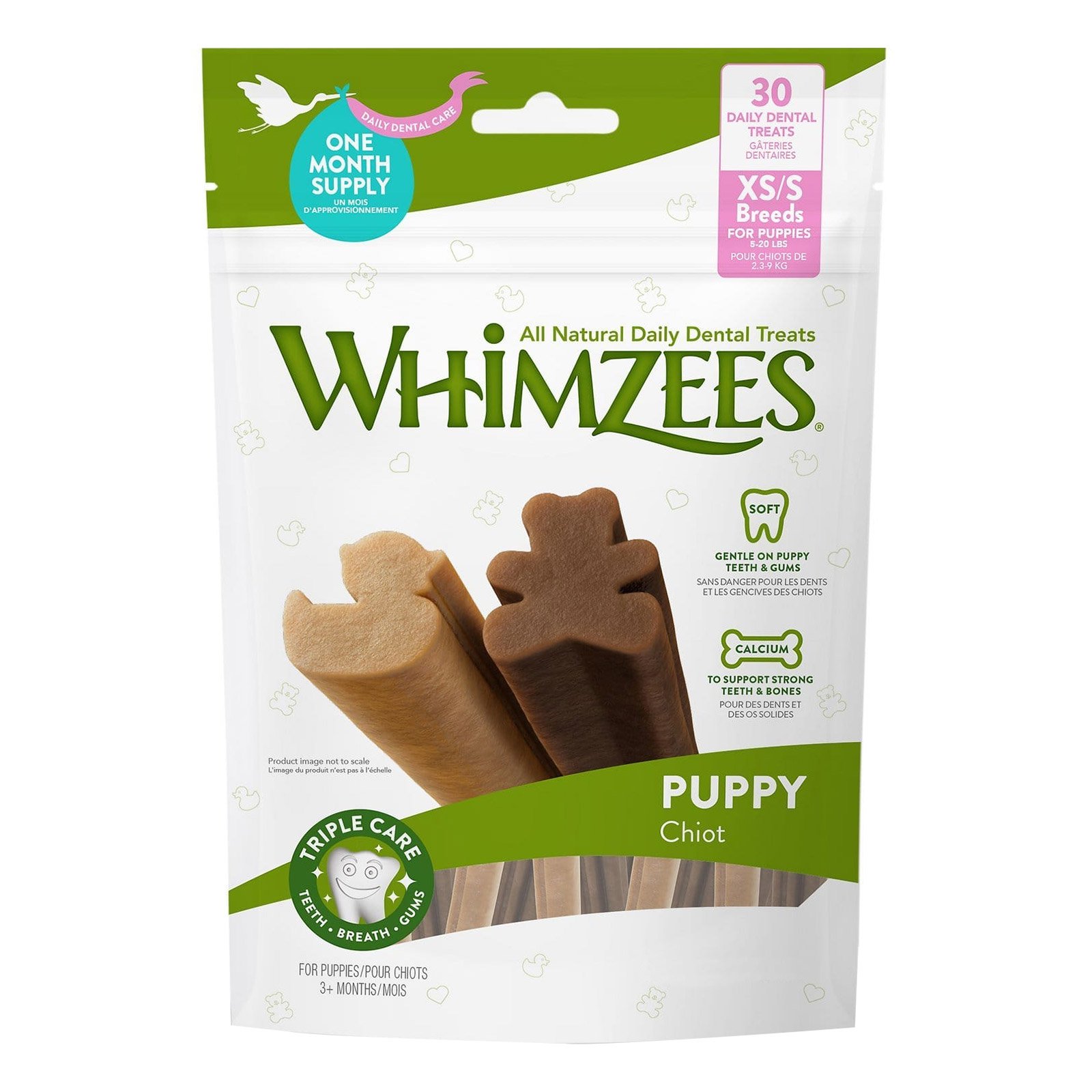 Whimzees Puppy Valuebag Dental Treats Xsmall Small 28'S