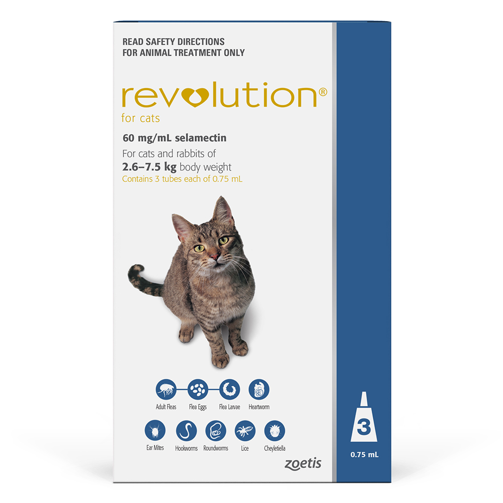 Revolution (Selamectin) For Cats (Blue)