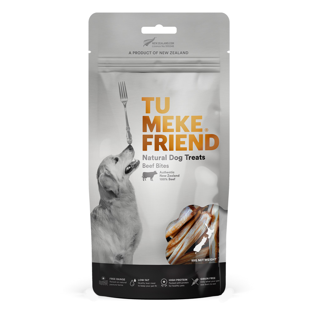 Tu Meke Friend Air-Dried Natural Dog Treats Beef Bites 50G