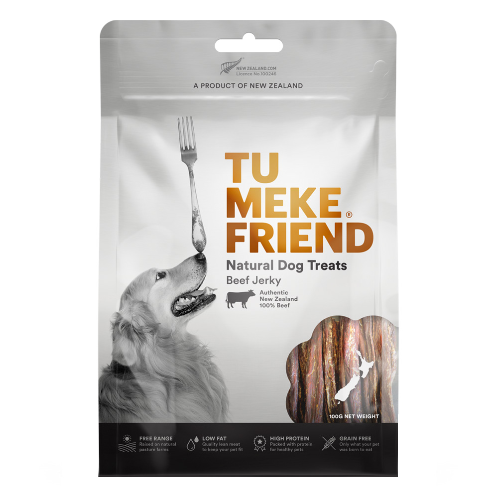 Tu Meke Friend Air-Dried Natural Dog Treats Beef Jerky 100G