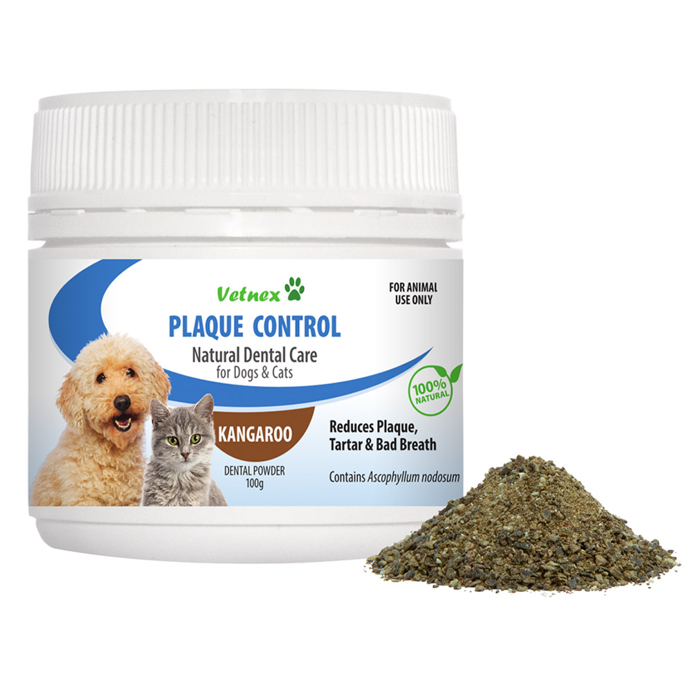 Vetnex Plaque Control Natural Dental Care Powder for Dogs & Cats Kangaroo