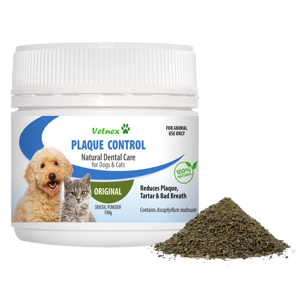 Vetnex Plaque Control Natural Dental Care Powder for Dogs & Cats Original