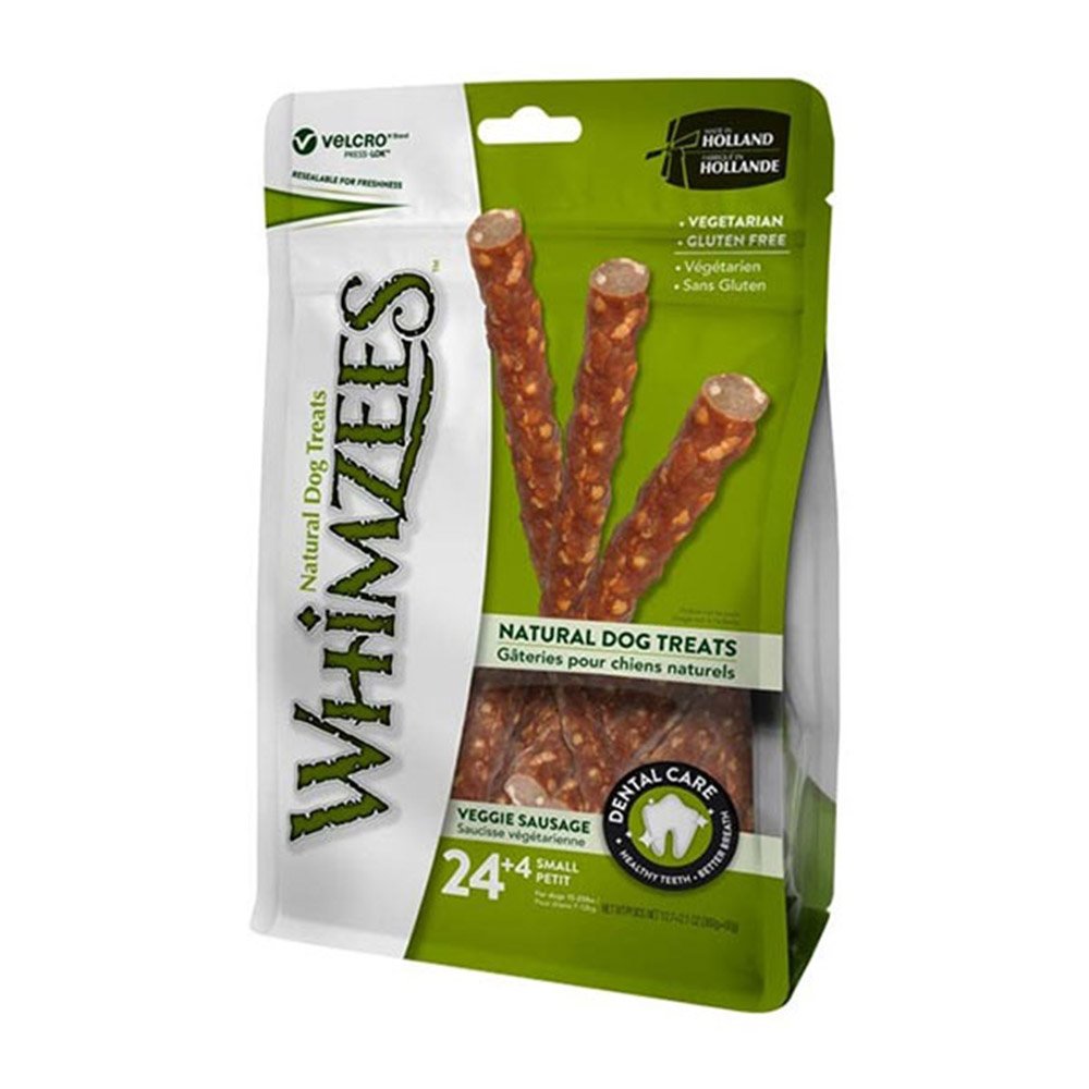 Whimzees Veggie Sausage Dental Dog Treats Large