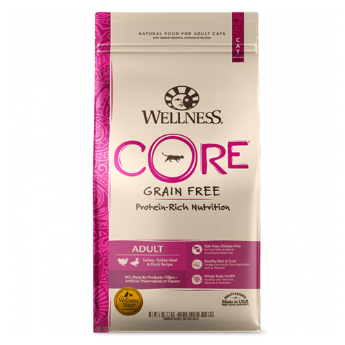 Wellness CORE Grain Free Adult Turkey, Turkey Meal & Duck Formula Dry Cat
