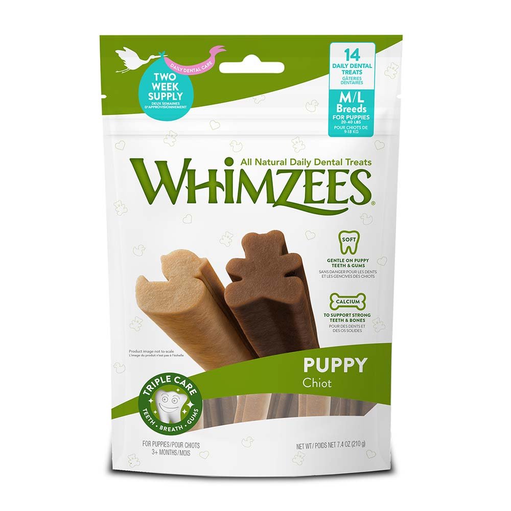 Whimzees Puppy Valuebag Dental Treat Medium/Large 14's
