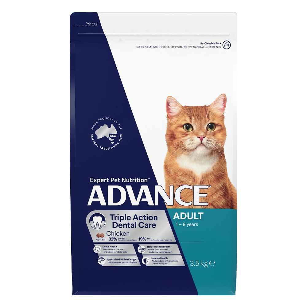 Advance Triple Action Dental Care Adult Chicken Dry Cat Food