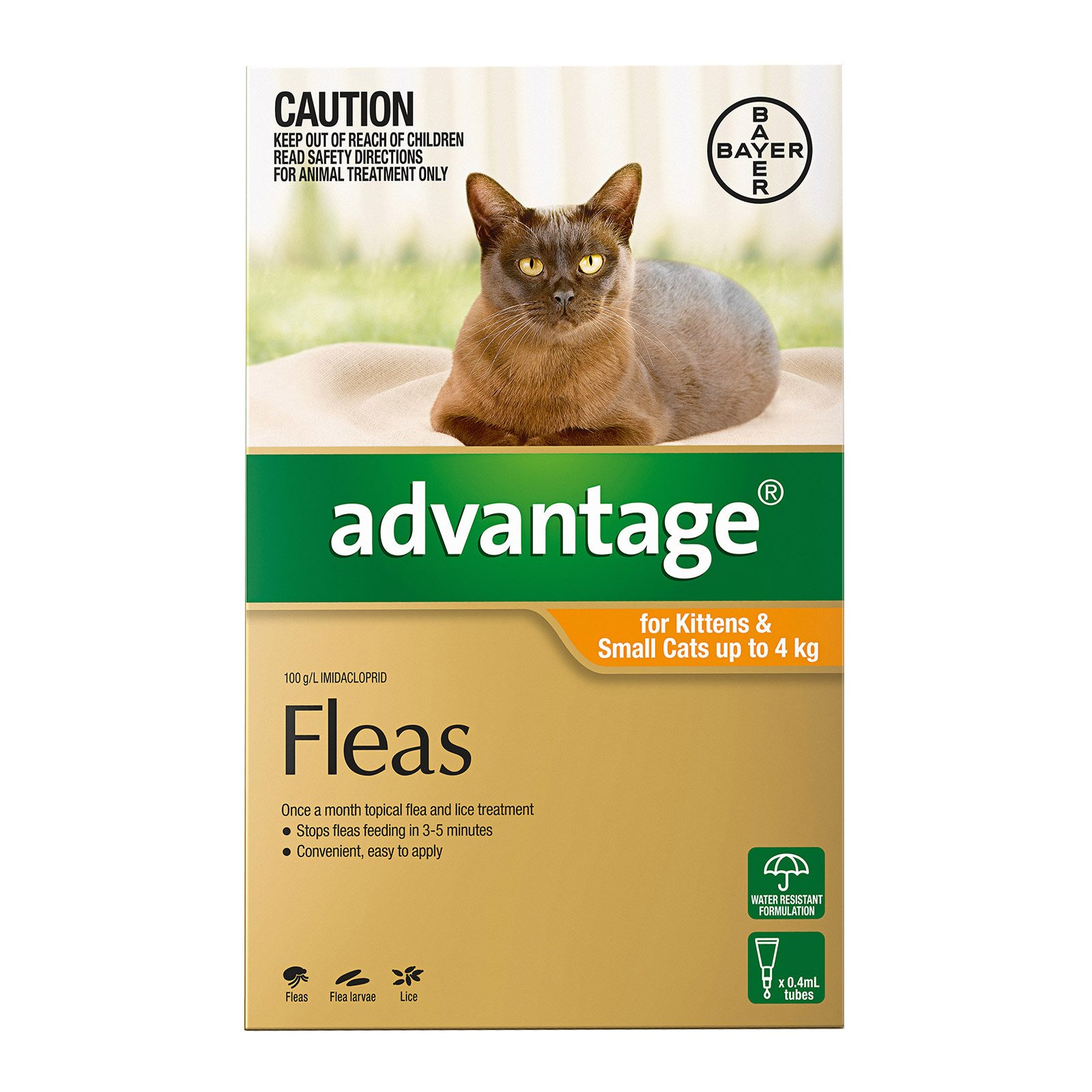 Advantage For Kittens & Small Cats Up To 4Kg (Orange)