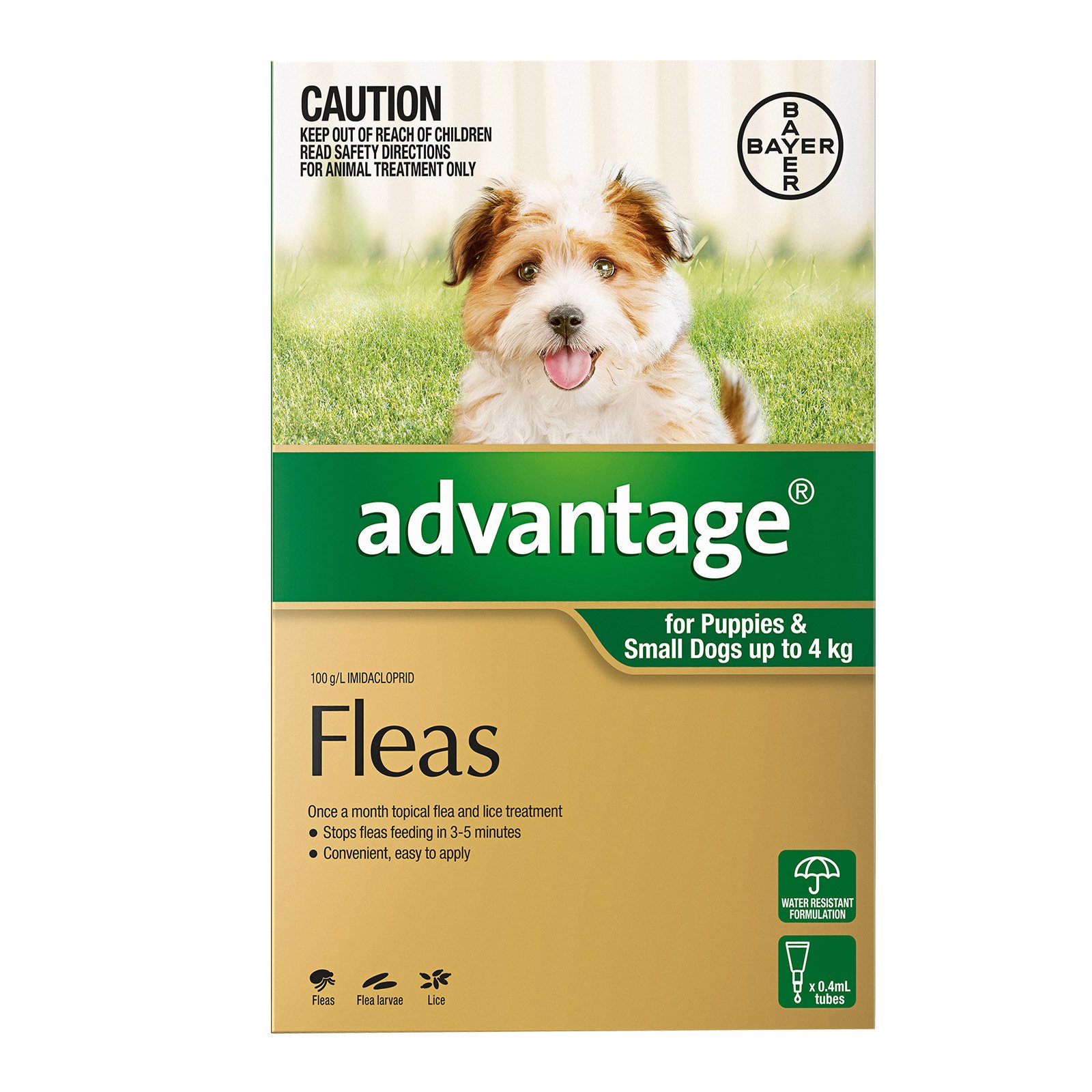Advantage For Small Dogs Up To 4Kg (Green)