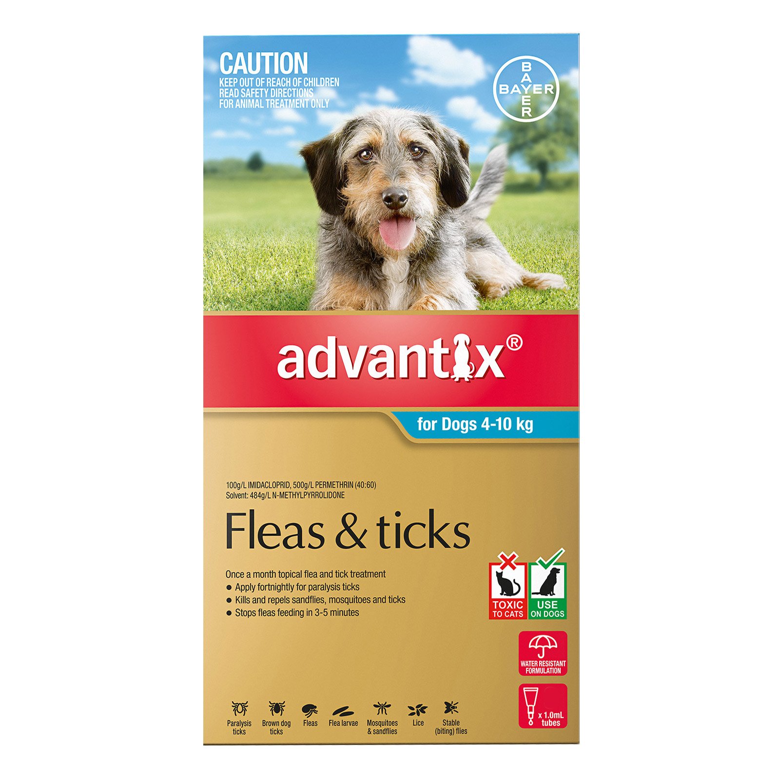 Advantix For Medium Dogs 4 To 10Kg (Aqua)