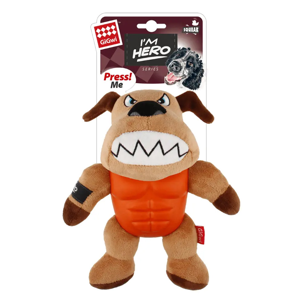 GiGwi IM Hero Plush Squeaker Toy for Dogs Dog