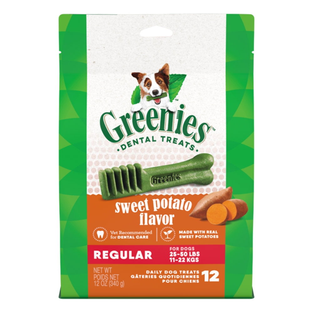 Greenies Sweet Potato Flavor Dental Dog Treats Regular 11 - 22kg