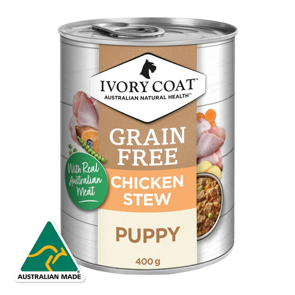 Ivory Coat Grain Free Puppy Chicken Stew Wet Dog Food 400gm