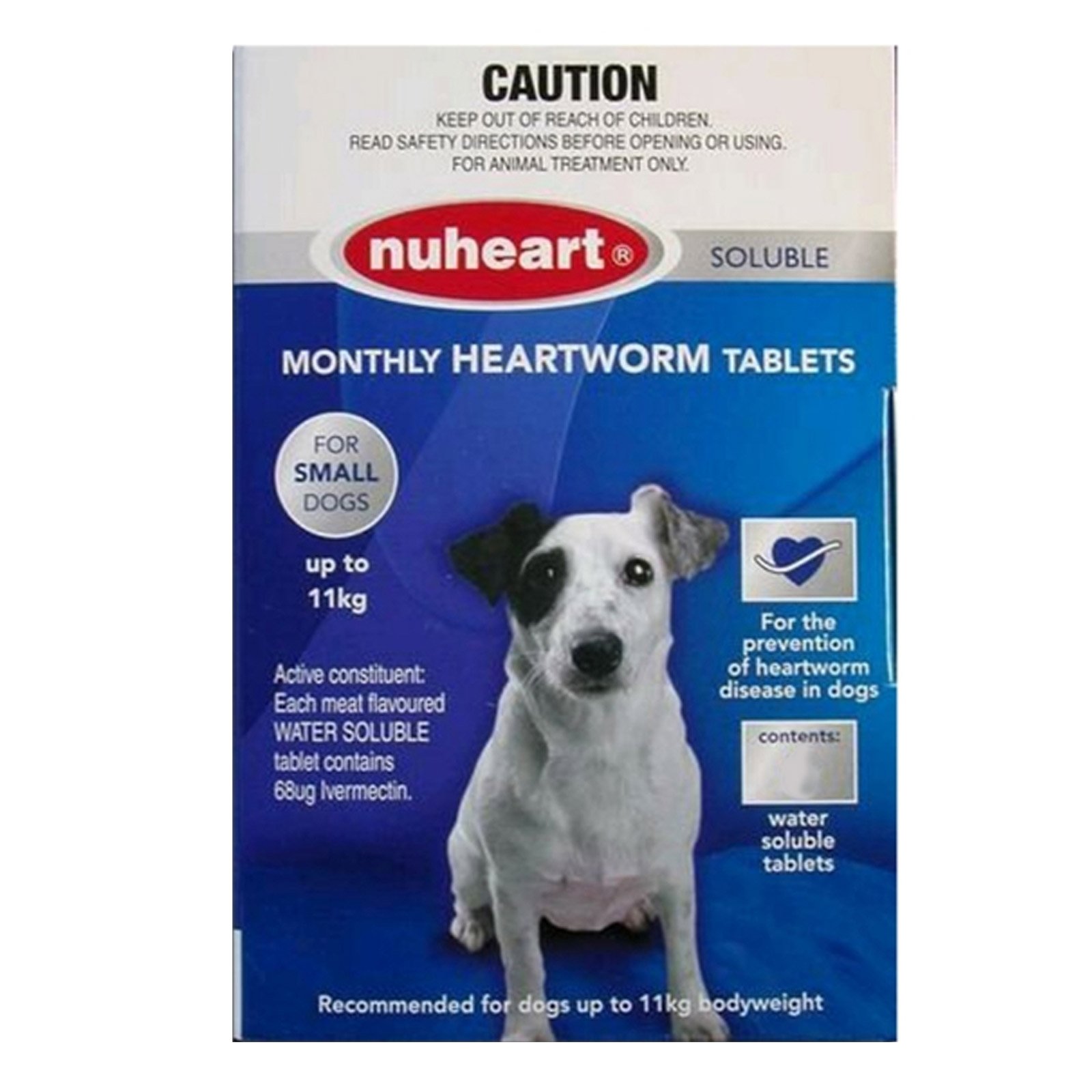 Nuheart For Dogs Generic Heartgard For Small Dogs - Nuheart Up To 11Kg (Blue)