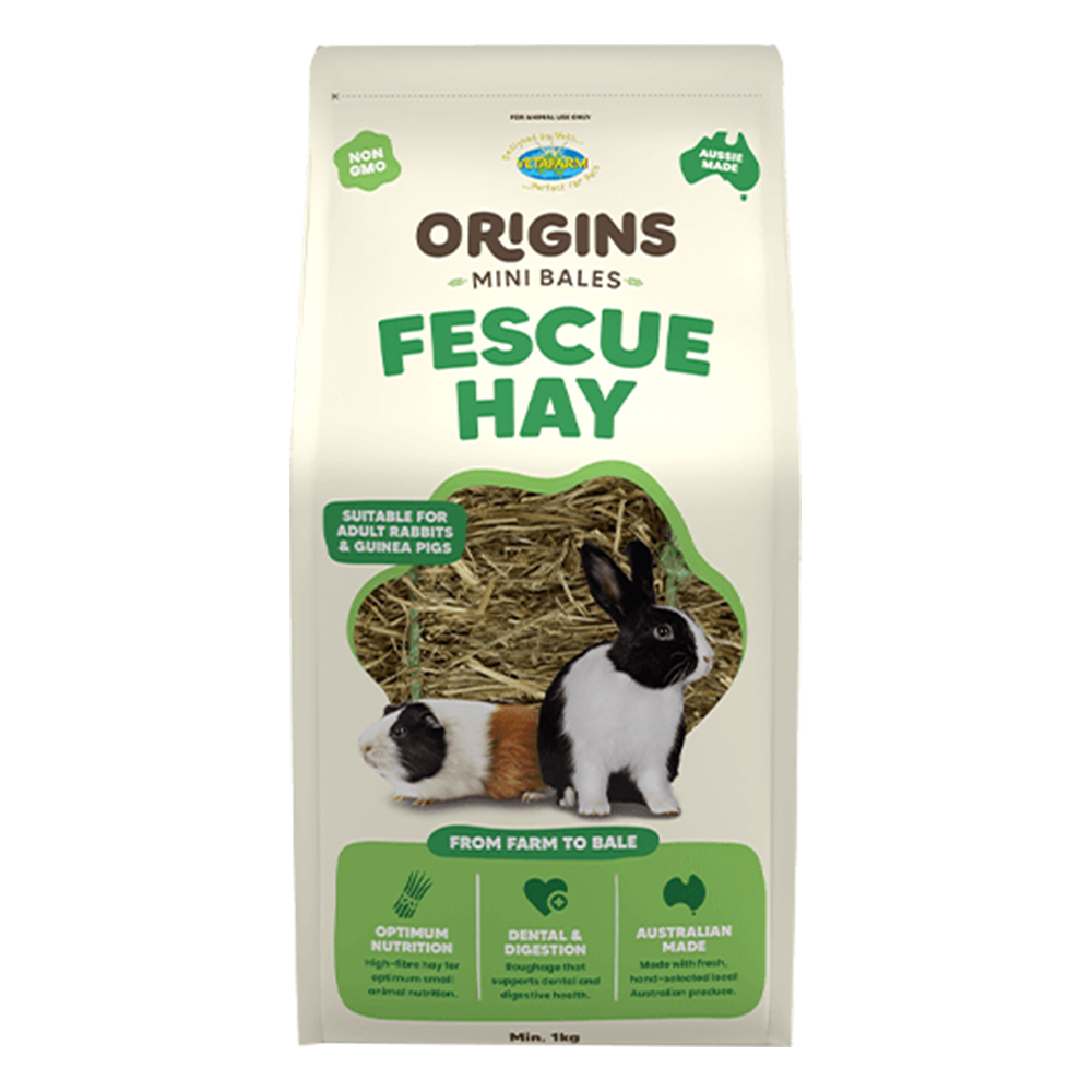 Vetafarm Origins Fescue Hay Mini Bales for Adult Rabbits & Guinea Pigs